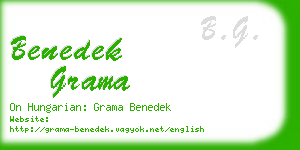 benedek grama business card